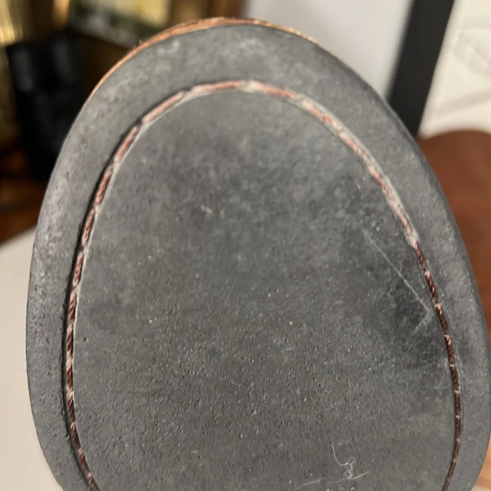 Johnston & Murphy Mid Calf Brown Leather Moto Style Pull On Harness Boots Size 8 - Picture 14 of 16